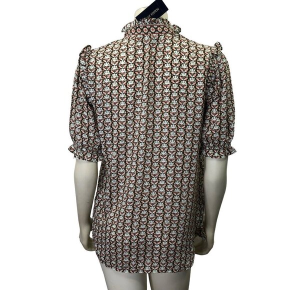 MAX EDITION $88 RUFFLE SLEEVE & NECKLINE MD NEW WITH TAG - Picture 5 of 7